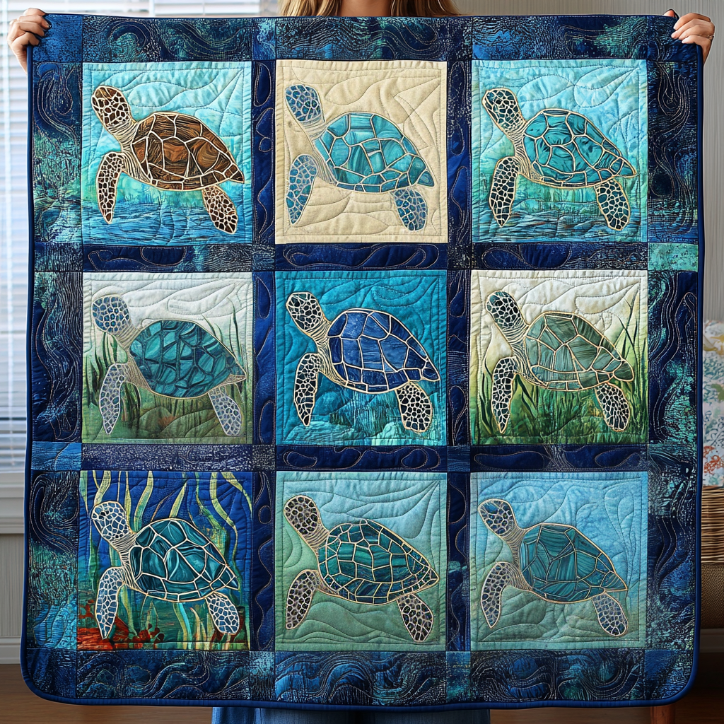 Turtle Bay Comfort Quilted Blanket - Throw (55" x 60")