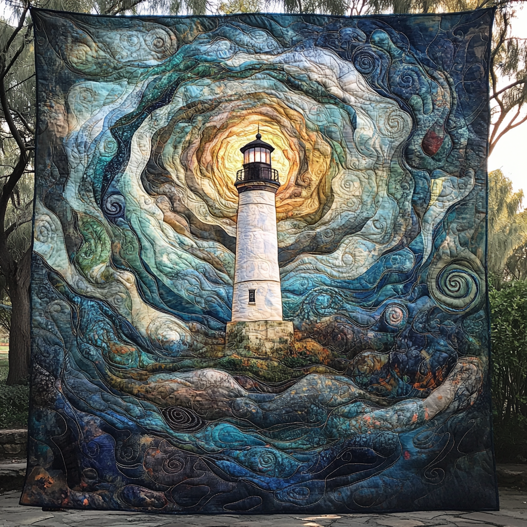 Twilight Beacon Quilted Blanket - Throw (55" x 60")