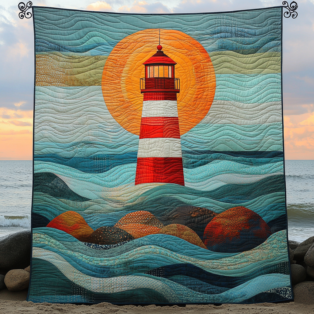 Twilight Beacon Quilted Blanket - Throw (55" x 60")
