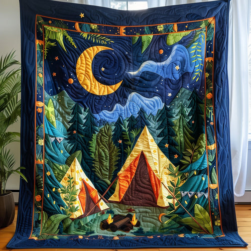 Twilight Blaze Quilted Blanket - Throw (55" x 60")
