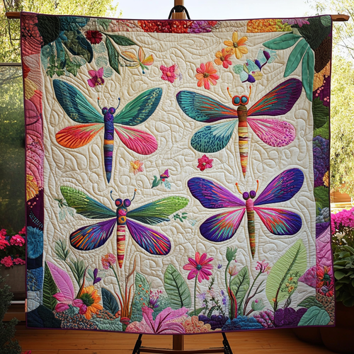 Twilight Flutters Quilted Blanket - Throw (55" x 60")