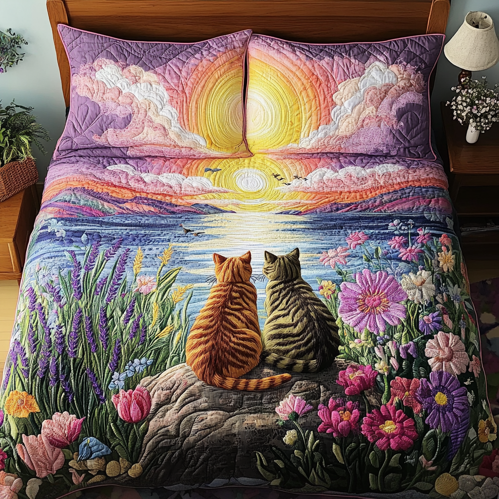 Twilight Friends 3-Piece Quilted Bedding Set - Single (59" x 70")