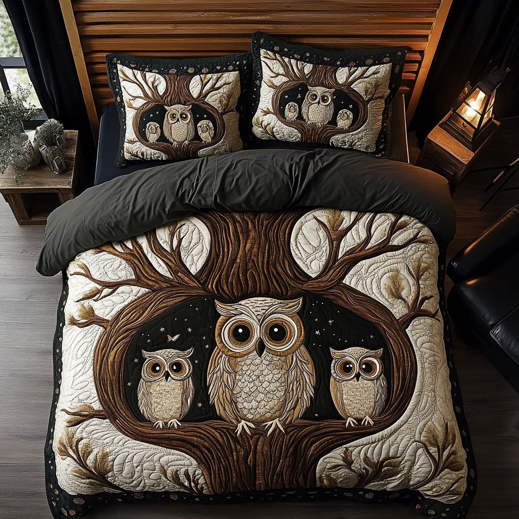 Twilight Wings 3-Piece Quilted Bedding Set - Single (59" x 70")