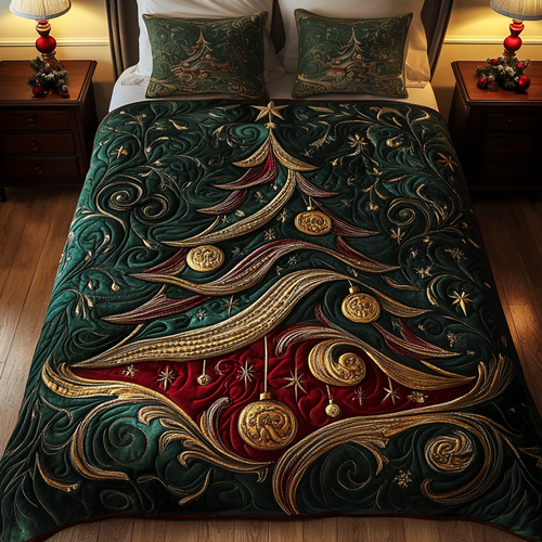 Twinkling Pines Quilted Bedding Set - Single (59" x 70")