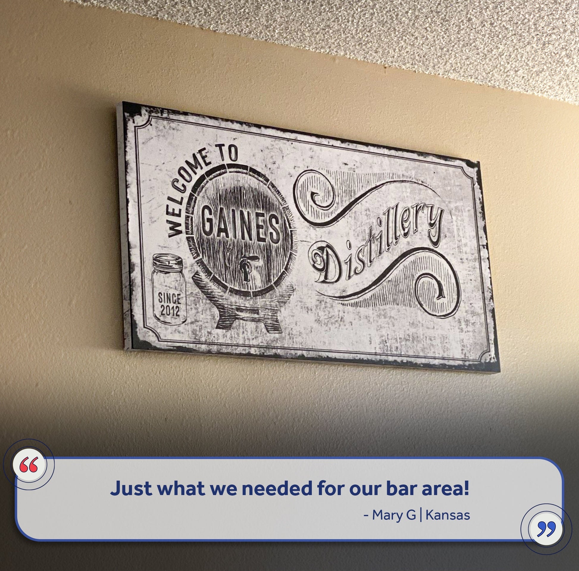 Bar Sign - 60"x30", Style 1 - canvas