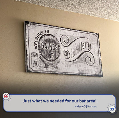 Bar Sign - 60"x30", Style 1 - canvas
