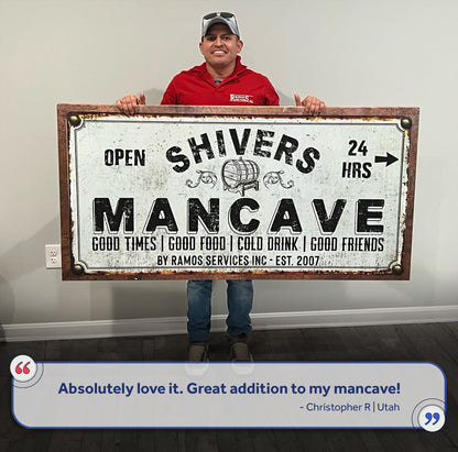 Man Cave Sign - canvas