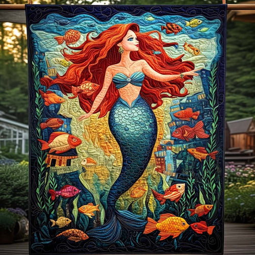 Underwater Dreamscape Quilted Blanket - Throw (55" x 60")