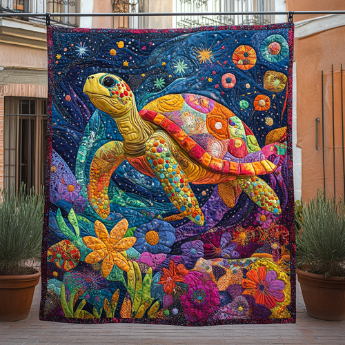 Underwater Odyssey Quilted Blanket - Throw (55" x 60")