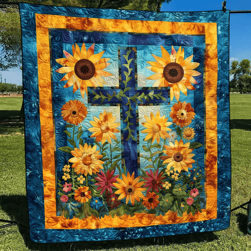 Vibrant Fields Quilted Blanket - Throw (55" x 60")