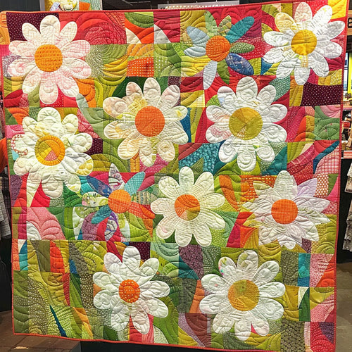 Vibrant Garden Quilted Blanket - Throw (55" x 60")