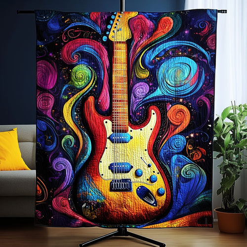 Vibrant Strings Quilted Blanket - Throw (55" x 60")
