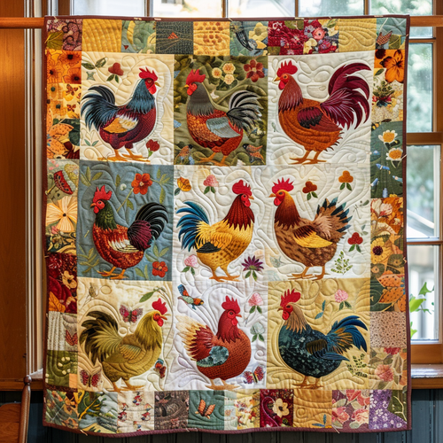 Vibrant Village Quilted Blanket - Throw (55" x 60")