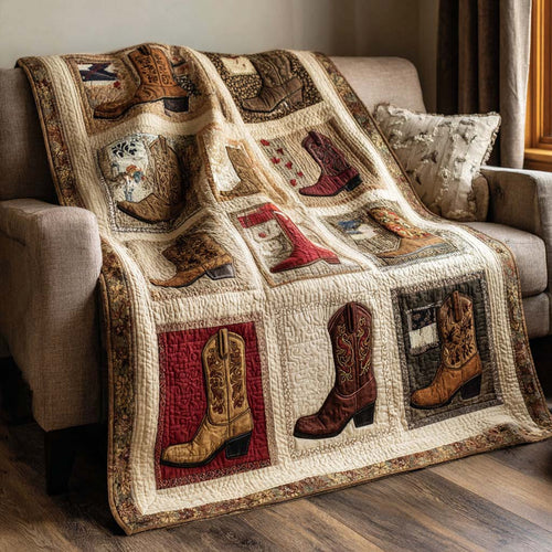 Vintage Boot Quilted Blanket - Baby (30" x 40") - Pack 1