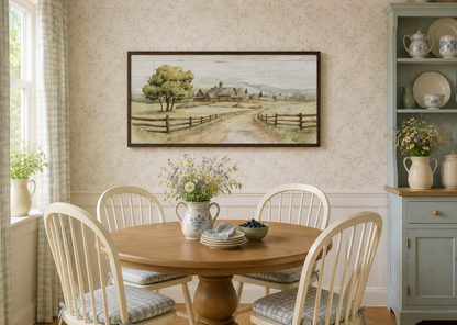 Rustic Old Barn On The Farm Landscape Painting On Wood Canvas Wall Decor