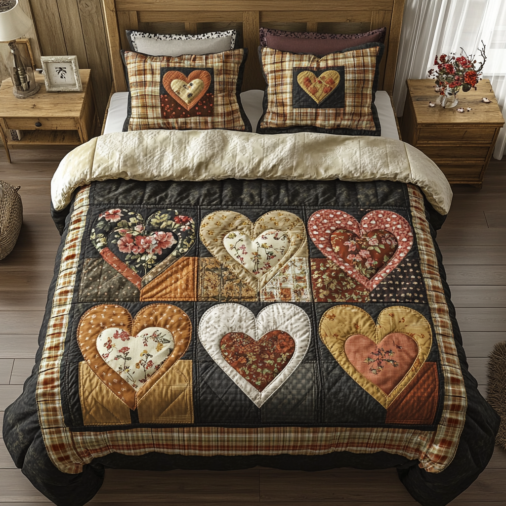 Vintage Vibes 3-Piece Quilted Bedding Set - Single (59" x 70")