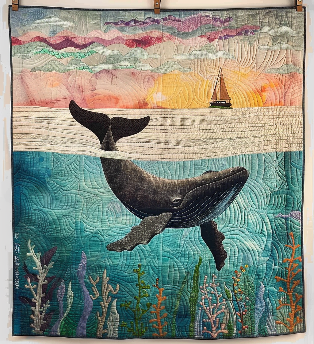 Voyager of the Vast Quilted Blanket - Throw (55" x 60")