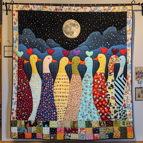Waddling Waters Quilted Blanket - Throw (55" x 60")