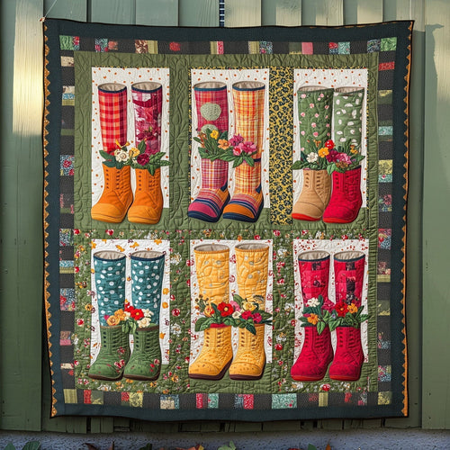 Walk in the Garden Quilted Blanket - Throw (55" x 60")
