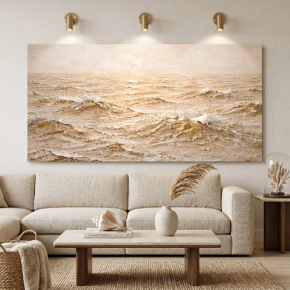 Warm Ocean - Cream and Soft Gold