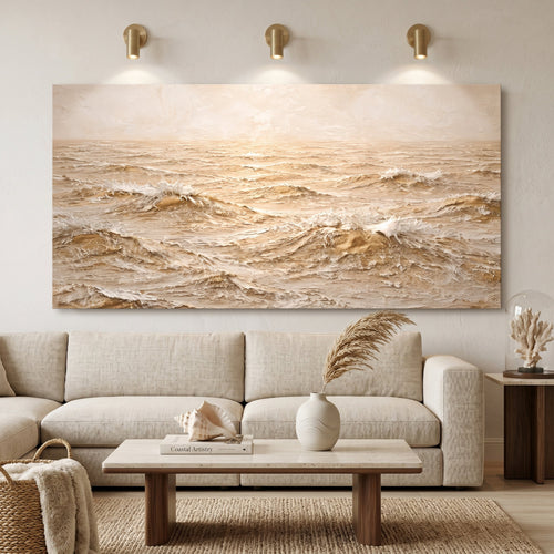Warm Ocean - Cream and Soft Gold