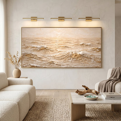 Warm Ocean - Cream and Soft Gold