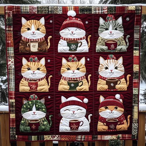 Warm Whiskers Quilted Blanket - Throw (55" x 60")
