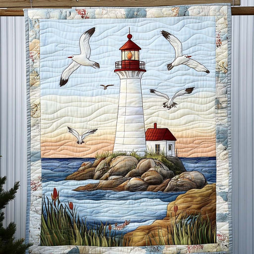 Waves Of Serenity Quilted Blanket - Throw (55" x 60")