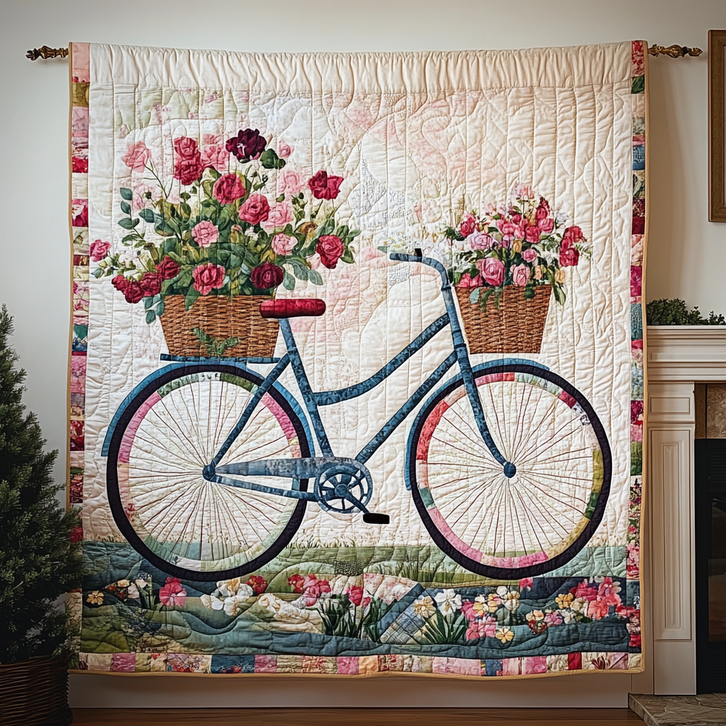Wheels of Wonder Art Quilt Hanging - Baby (30" x 40")
