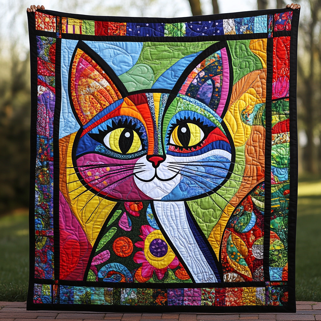 Whisker Winks Quilted Blanket - Throw (55" x 60")