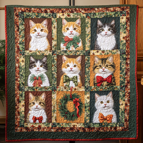 Whisker Whispers Quilted Blanket - Throw (55" x 60")