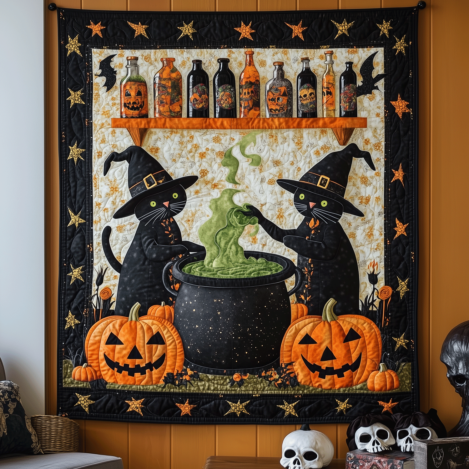 Whisker Witchcraft Quilted Blanket - Throw (55" x 60")