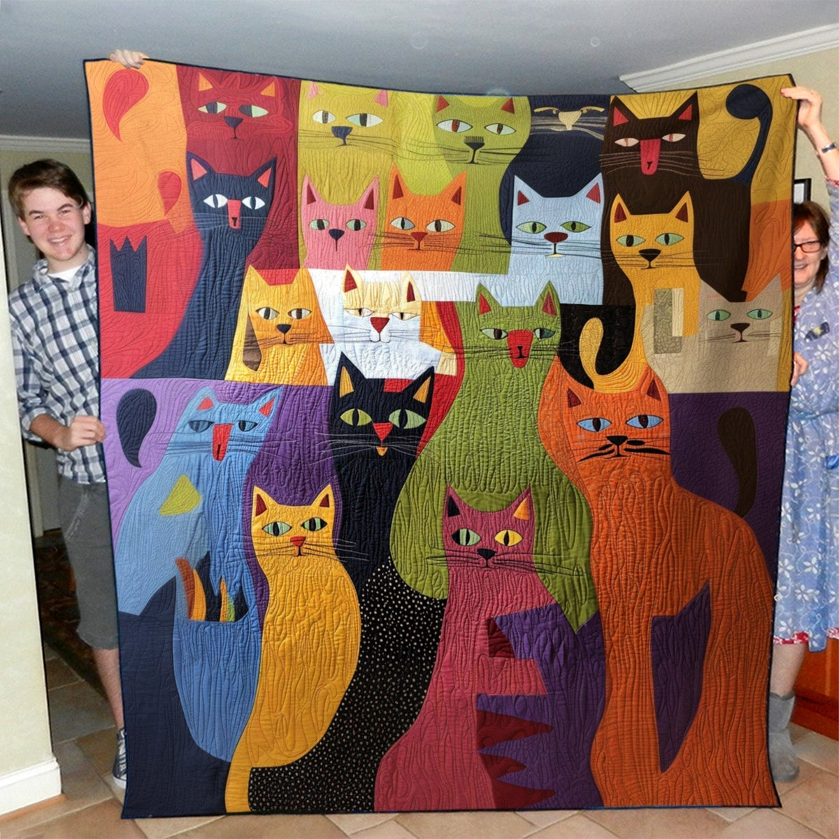 Whisker Wonders Quilted Blanket - Throw (55" x 60")