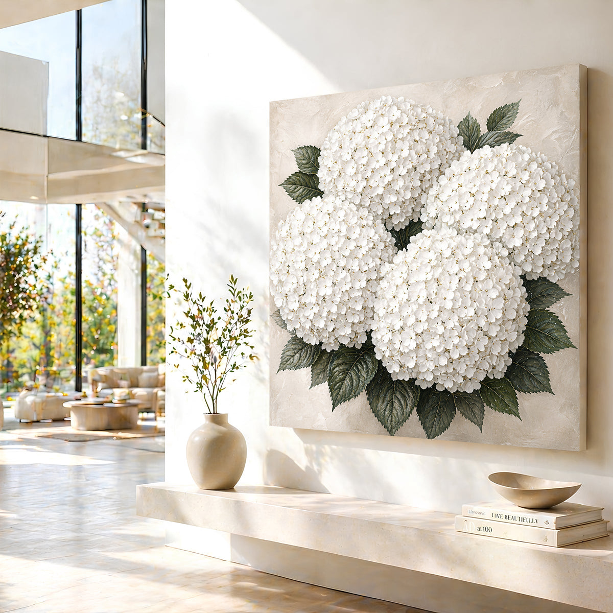 White Hydrangea Cloud