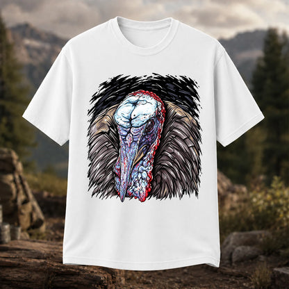 Turkey Portrait T-Shirt, Detailed Turkey Hunting Tee