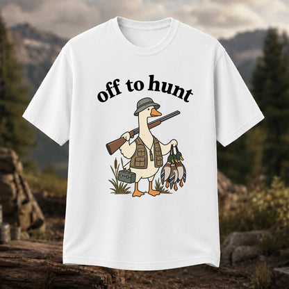 Off to Hunt T-Shirt, Funny Duck Hunter Tee