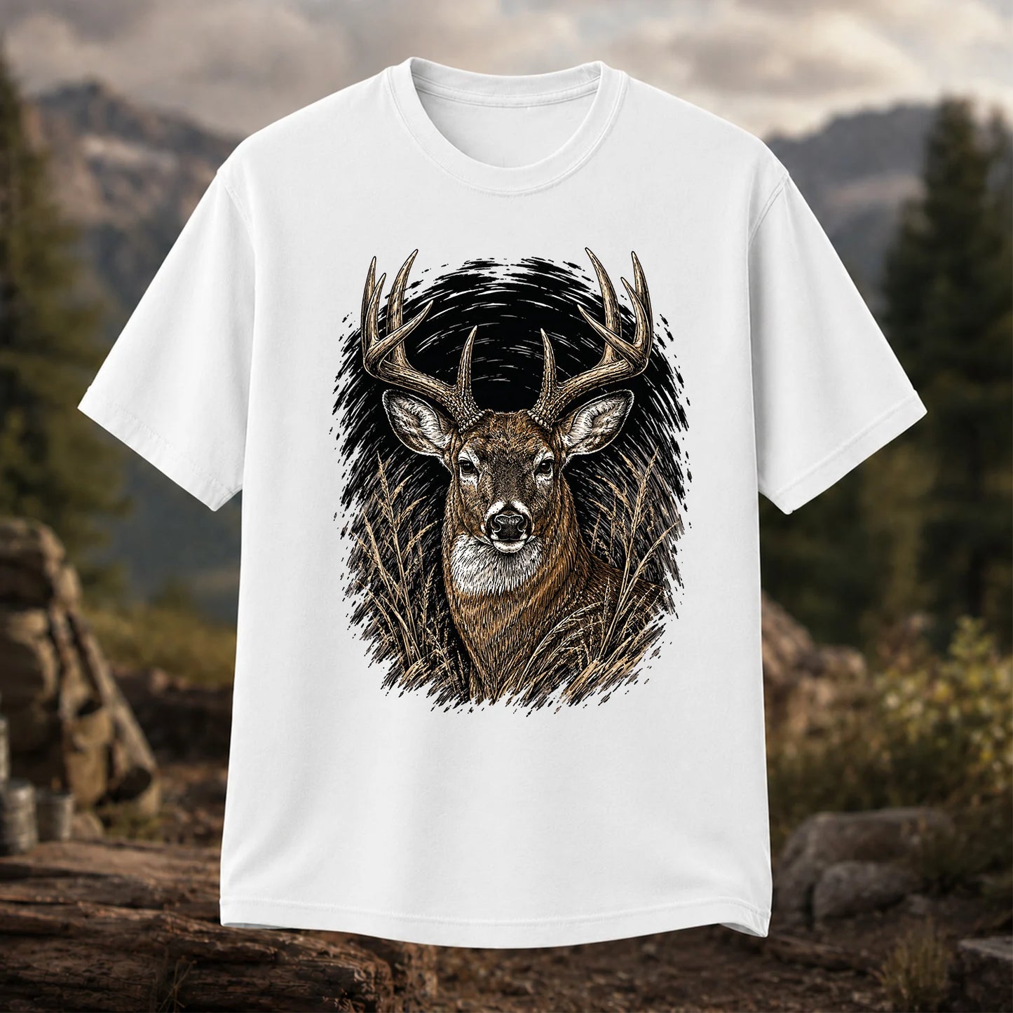 Whitetail Buck T-Shirt, Vintage Deer Hunting Tee