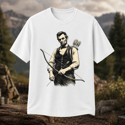 Abraham Lincoln Archer T-Shirt, Vintage Bow Hunting Tee