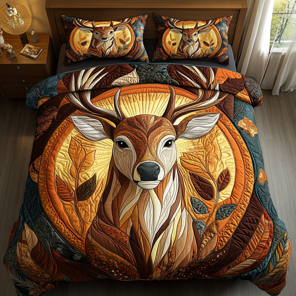 Whitetail Dream 3-Piece Quilted Bedding Set - Single (59" x 70")