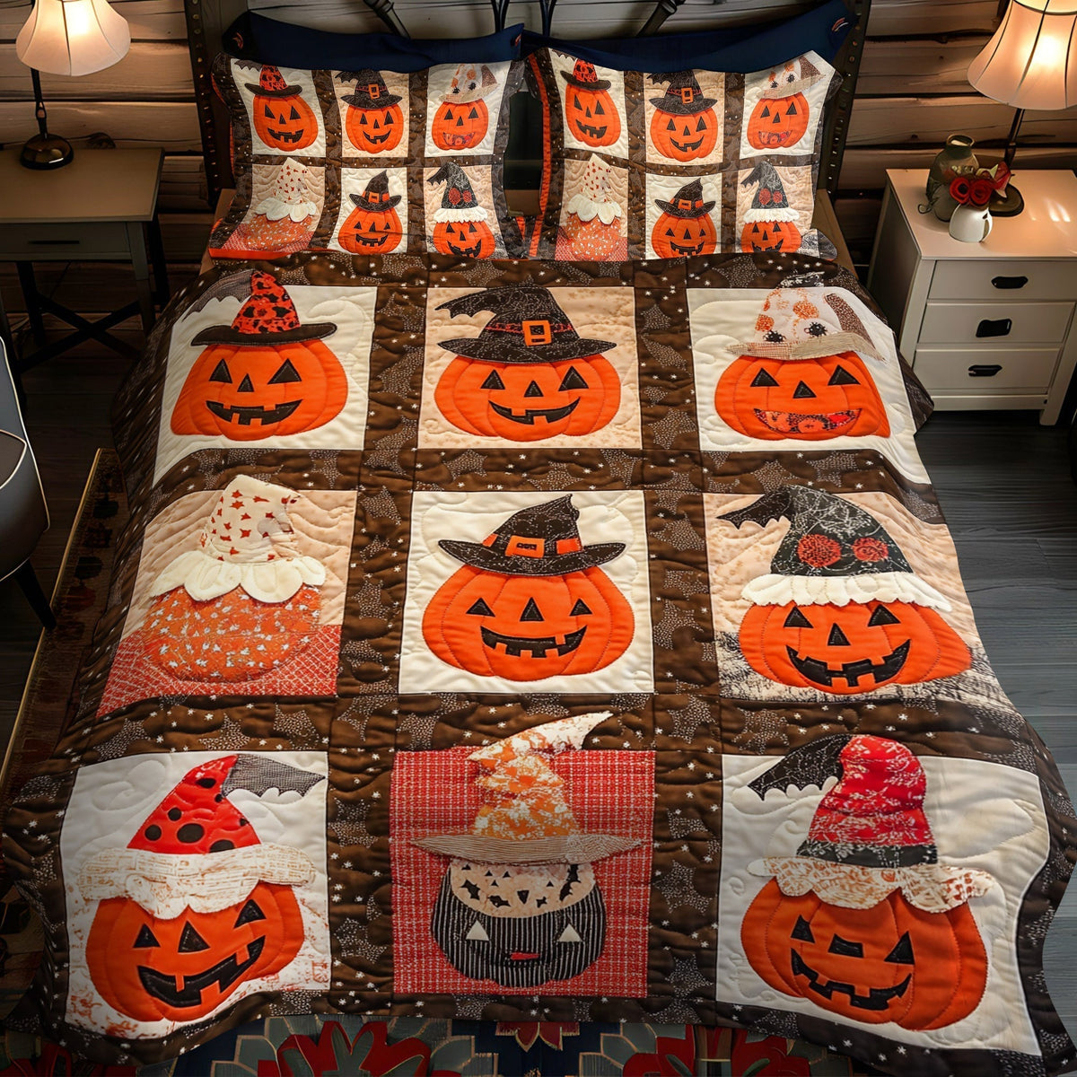 Wickedly Whimsical Quilt Quilted Bedding Set - Single (59" x 70")