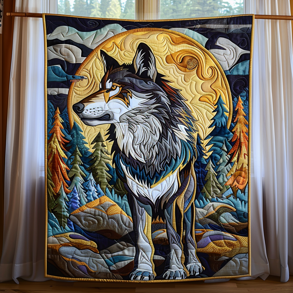 Wild Harmony Quilted Blanket - Throw (55" x 60")