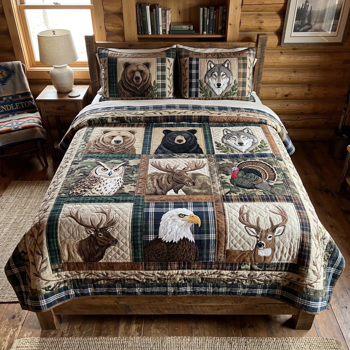 Wild Territory 3-Piece Quilted Bedding Set - Single (59" x 70")