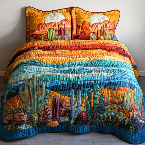 Wild West 3-Piece Quilted Bedding Set - Single (59" x 70")