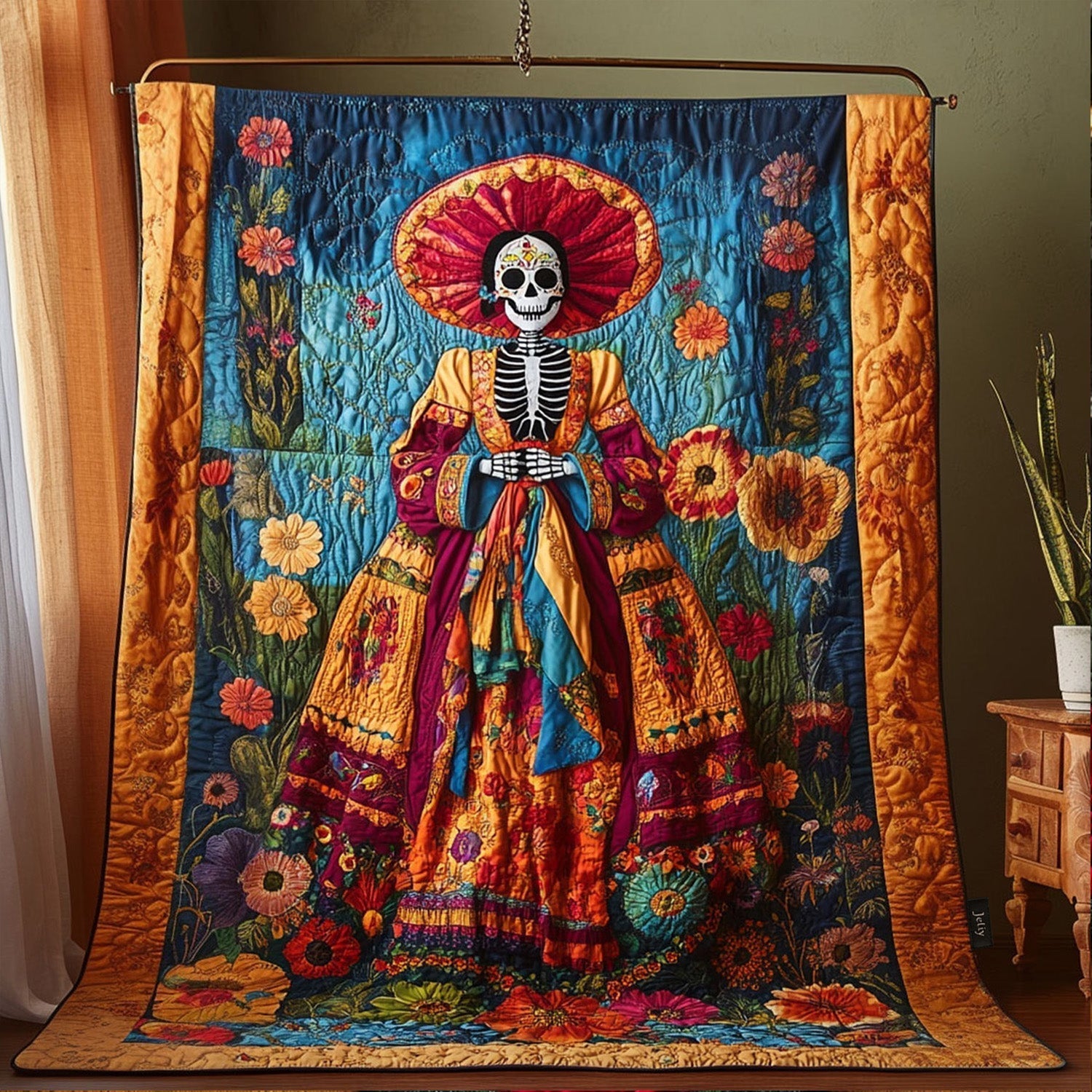 Wildflower Whisper Quilted Blanket - Throw (55" x 60")