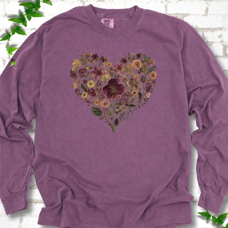 Wildflower Heart LS T-Shirt