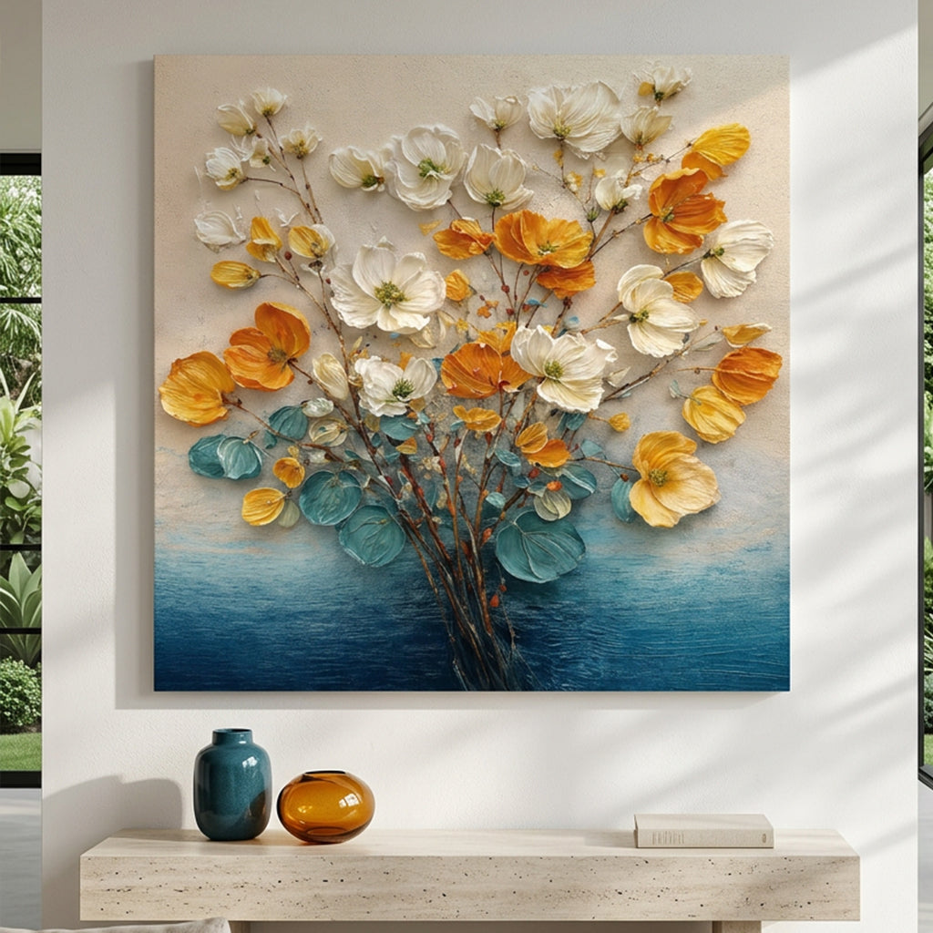 Wildflowers In Warm Hues