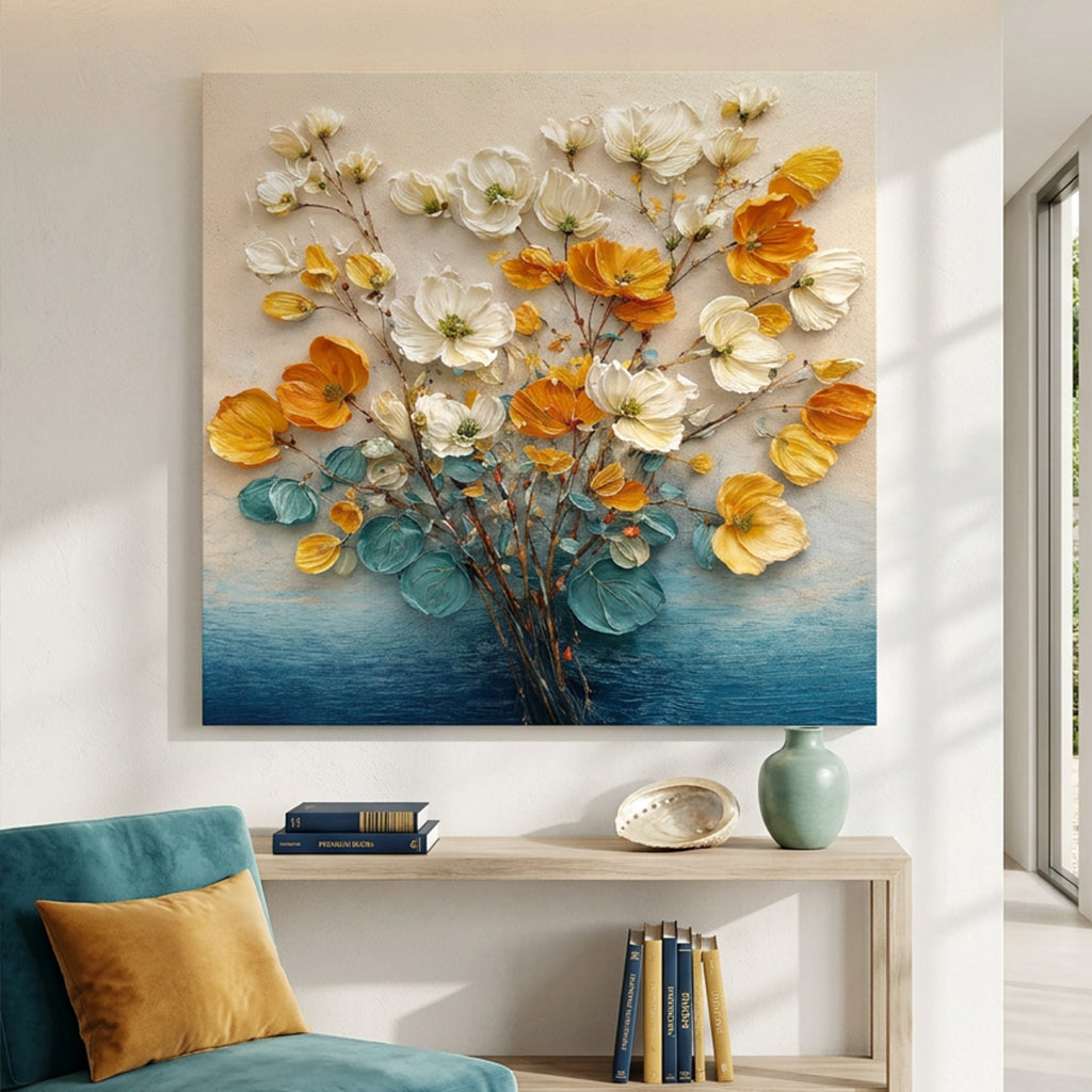 Wildflowers In Warm Hues