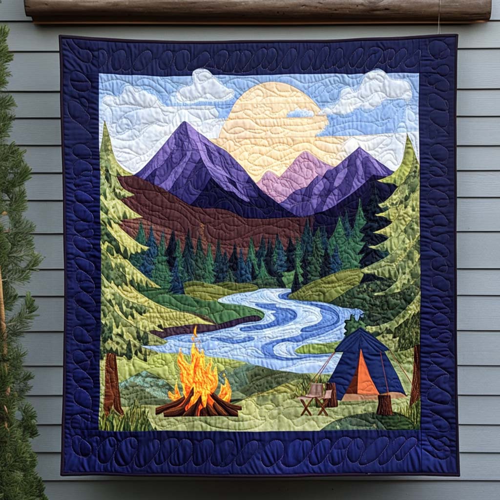 Wildwood Camp Quilted Blanket - Throw (55" x 60")