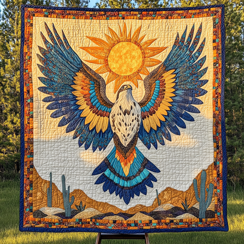 Wings of Valor Quilted Blanket - Throw (55" x 60")