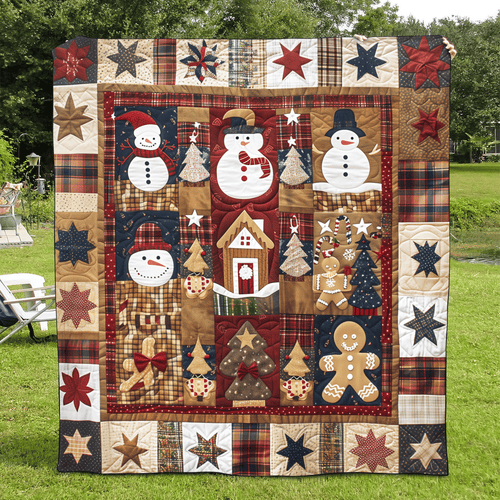 Winter Bliss Quilted Blanket - Throw (55" x 60")